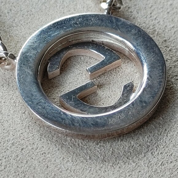 Gucci Interlocking G Logo .925 Sterling Silver Necklace - Picture 6 of 11